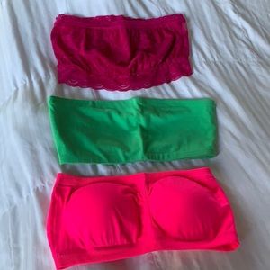 NWOT 3 Bandeau Tops!